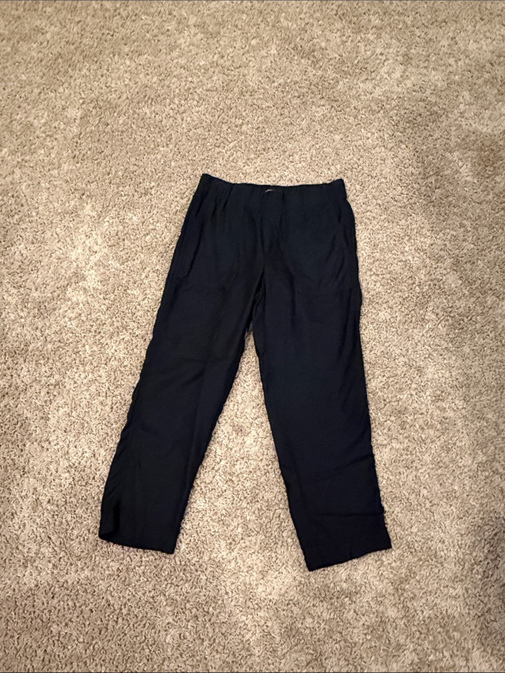 Banana Republic Black Cropped Straight-Leg Pants